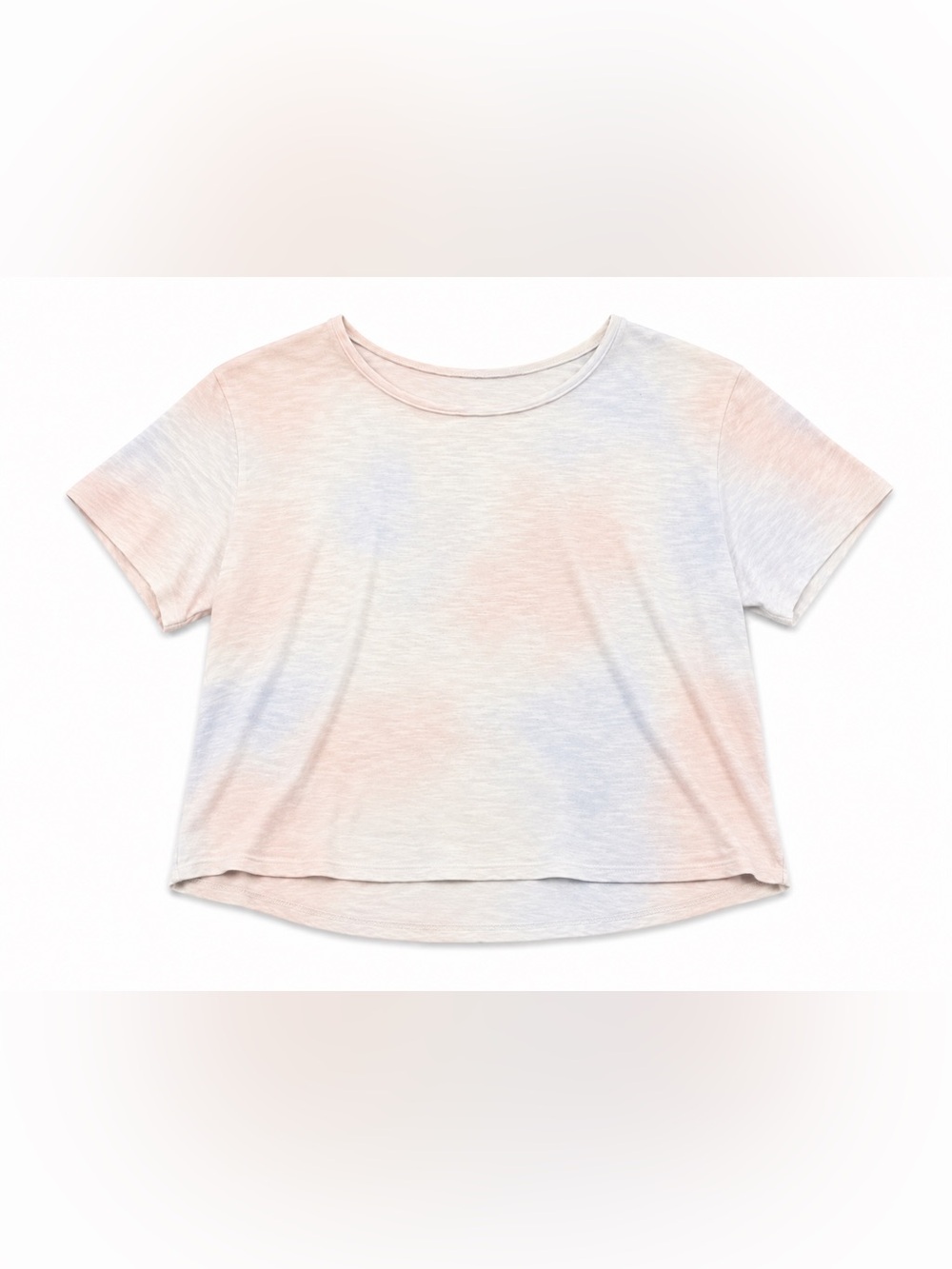 American Eagle Outfitters Pastel Pink and Blue Tie-Dye Short Sleeve Tee